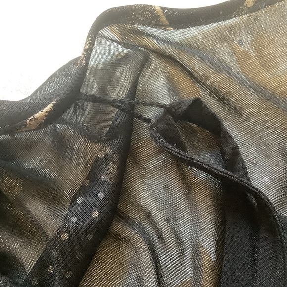 Laura Petites Top Size XLP Camisole Tank with Chiffon Poncho Top Sequins - Picture 5 of 12